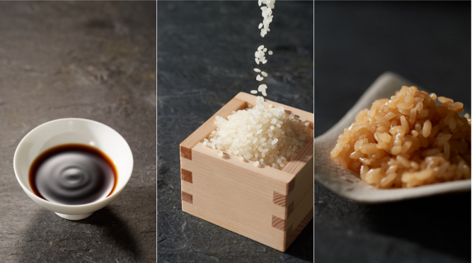 Red vinegar rice, soy, and seasoning